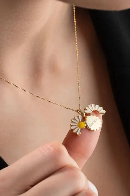 Hidden Message daisy pendant