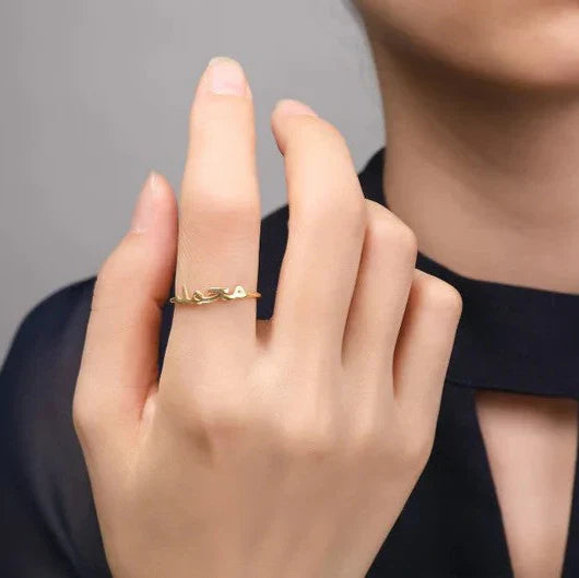 Custom Arabic Name Ring for Her