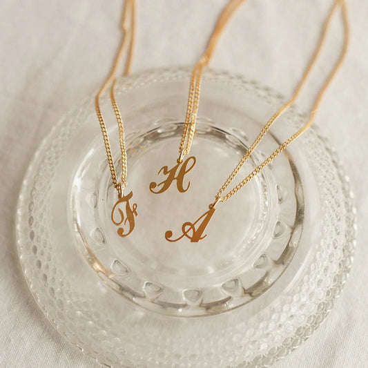 Old English Initial Pendant