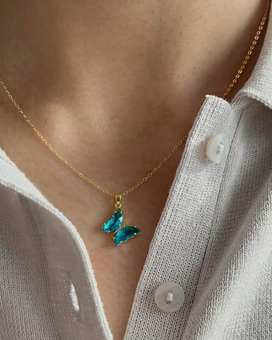 Crystal Butterfly Pendant