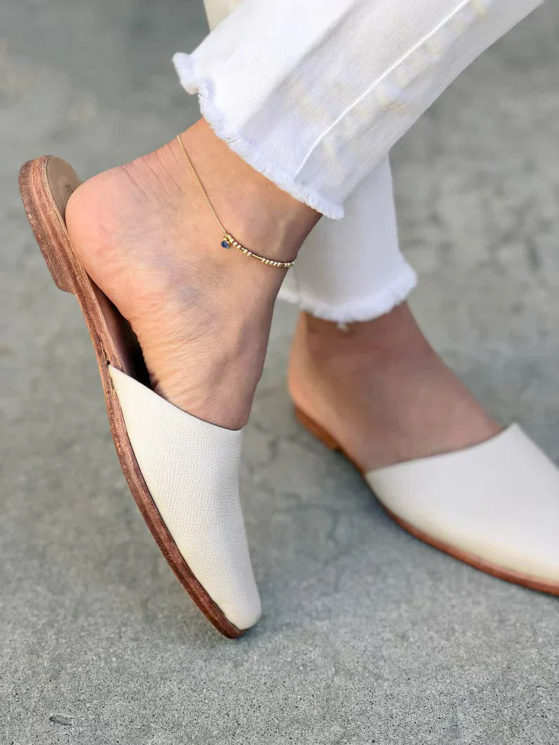 Personalized Morse Code Anklet with Birthstone