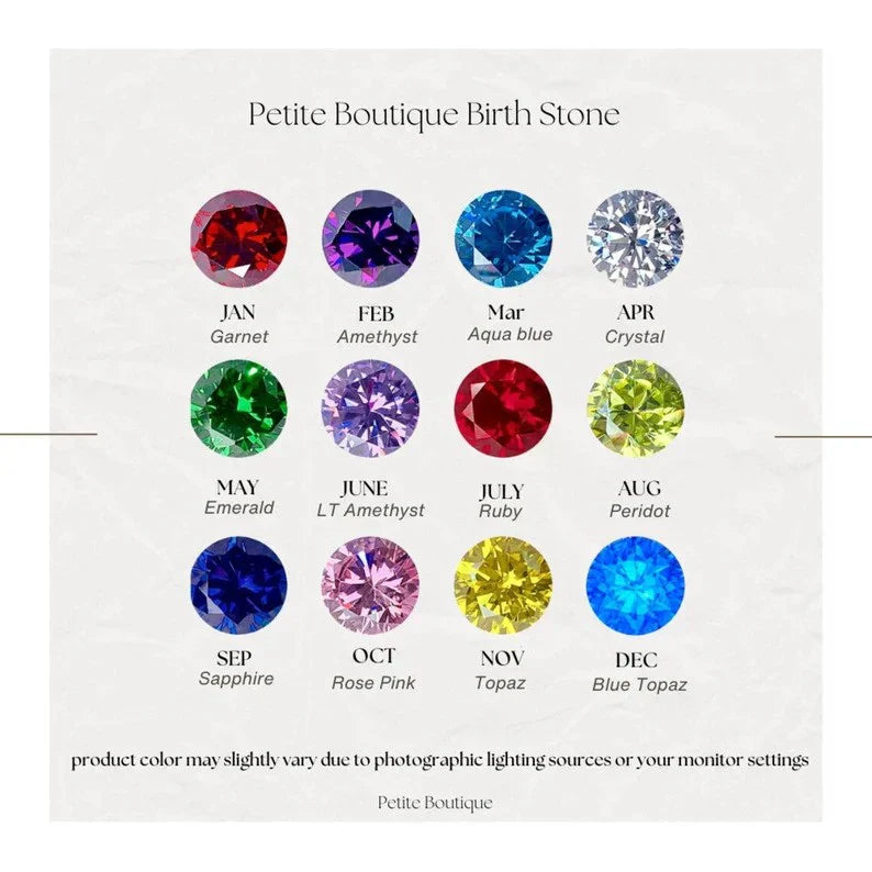 Custom Letter Coin Anklet with Drop Gemstone