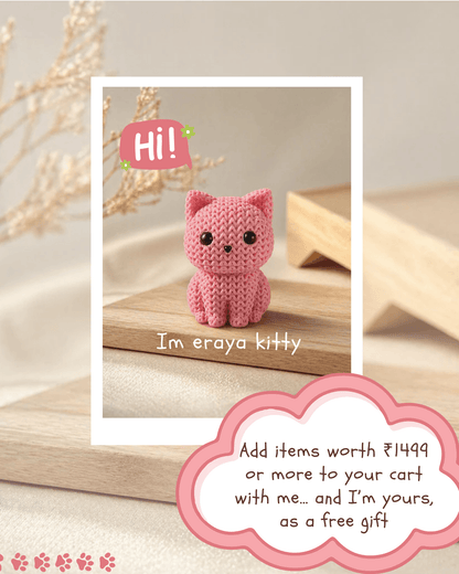 Eraya Kitty (complimentary on ₹1499 or above " add to cart me with your products") — use code KITTY