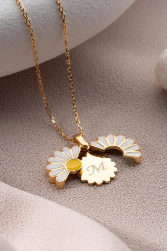 Hidden Message daisy pendant