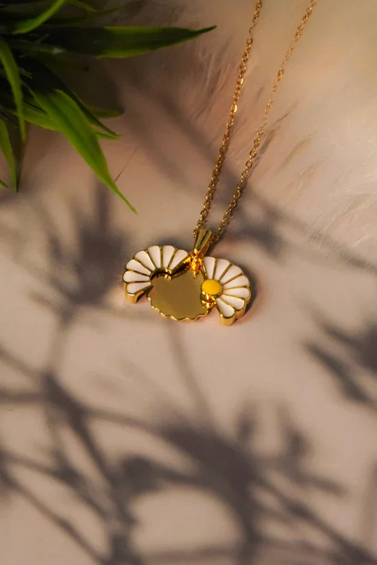 Hidden Message daisy pendant
