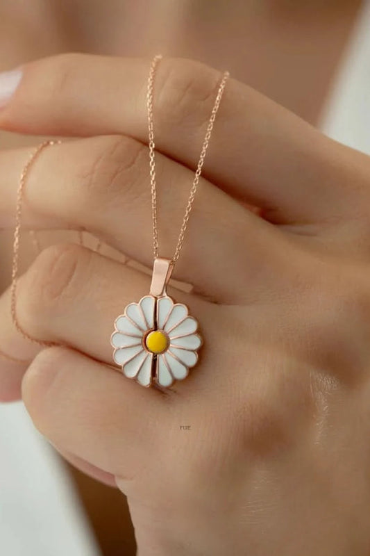 Hidden Message daisy pendant