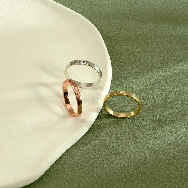 925 Silver Custom Name Ring