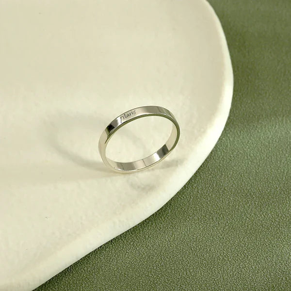 925 Silver Custom Name Ring