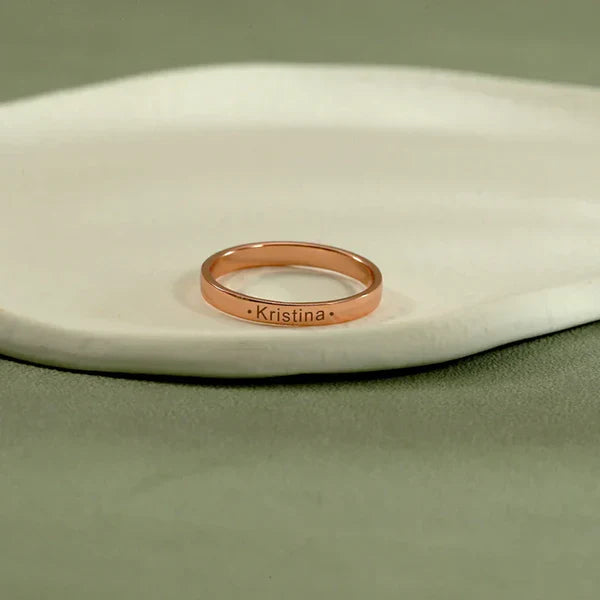 925 Silver Custom Name Ring
