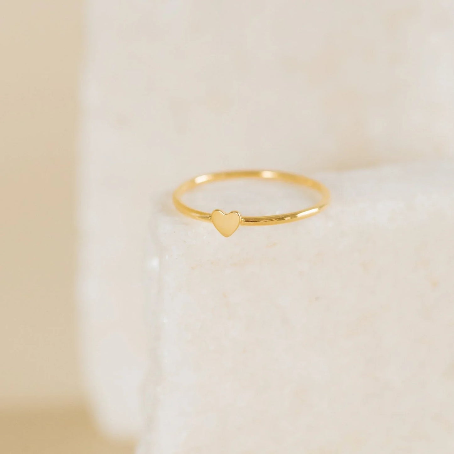 Minimalist Tiny Heart Ring
