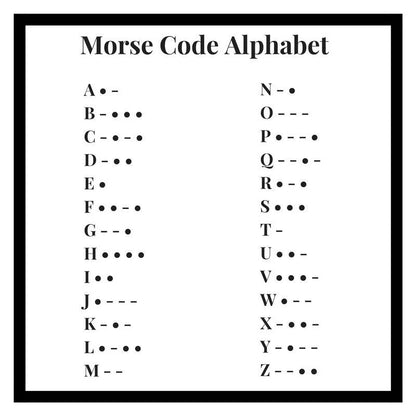 Personalized Morse Code Cord Bracelet