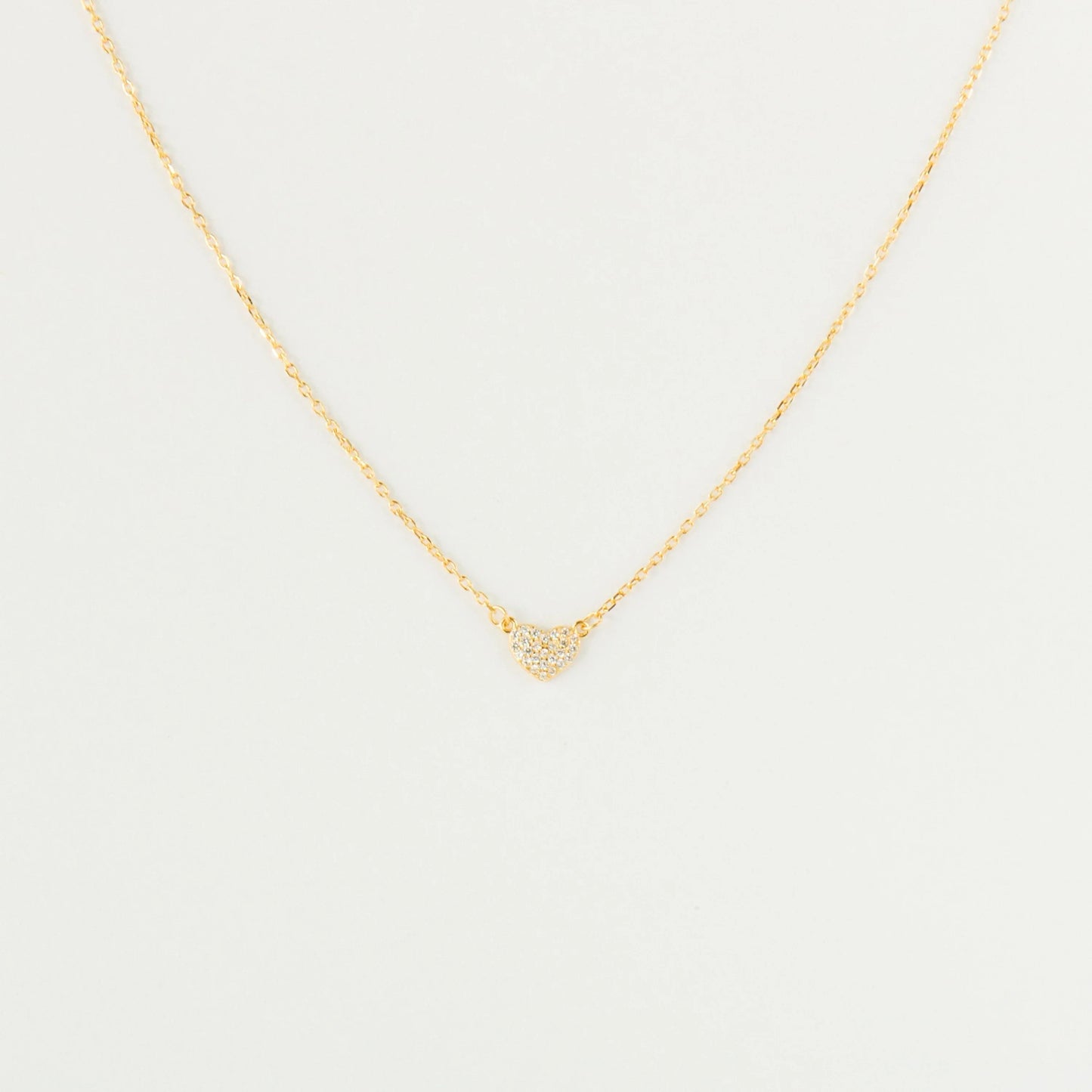 Pave Heart Diamond Necklace