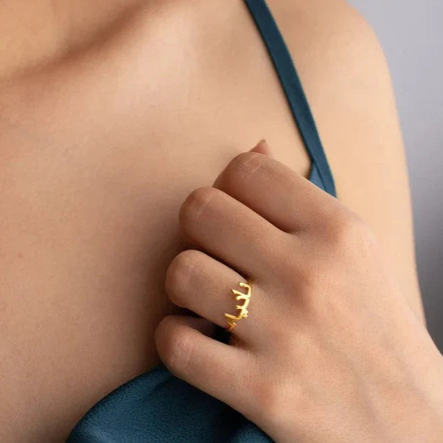 Custom Arabic Name Ring for Her