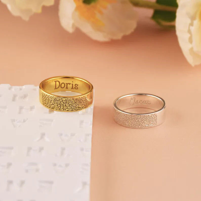 Custom Dog Nose Print Ring