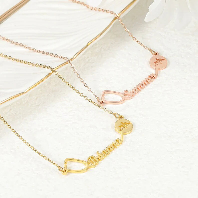 Doctor Name Heart Stethoscope Necklace