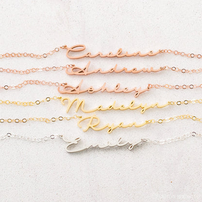 Custom Signature Name Necklace