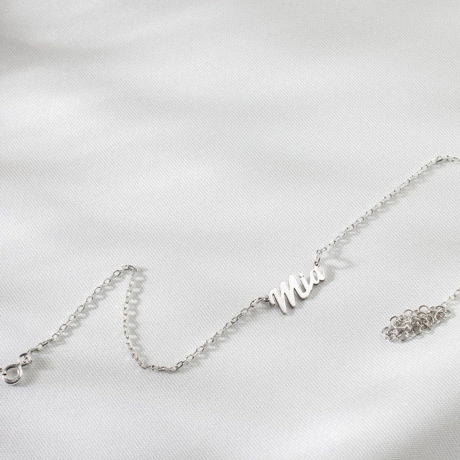 anti tarnish gold name anklet adjustable minimal jewelry