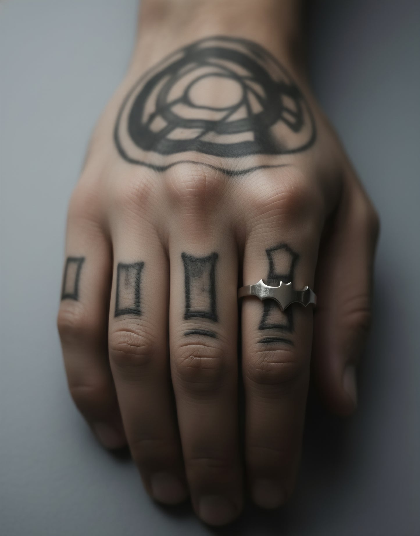 batman logo ring for men bold statement ring India