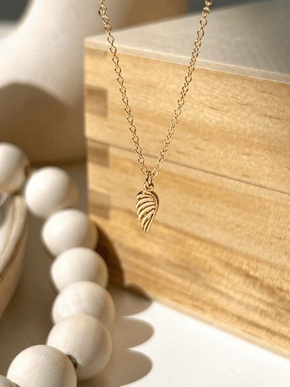 dainty feather necklace lightweight skin friendly jewelry