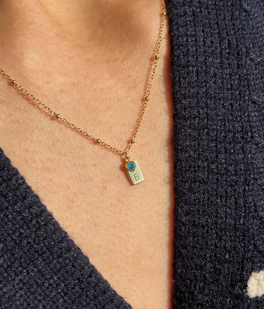 Tiny heart birthstone charms for personalized necklaces in multiple birth month colors