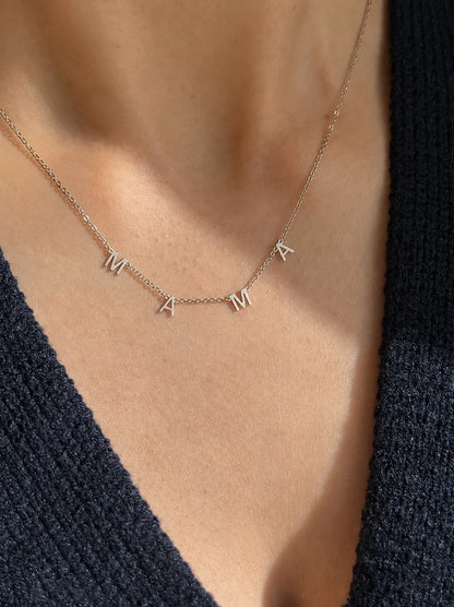 Signature MAMA Letter Necklace