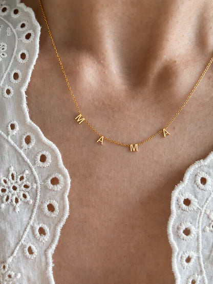 Signature MAMA Letter Necklace