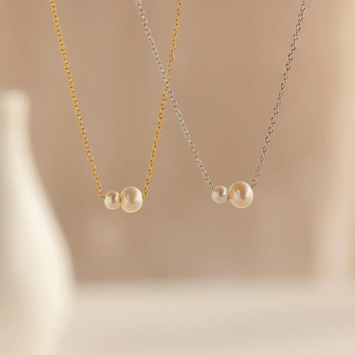 Duo Real Pearl Necklace