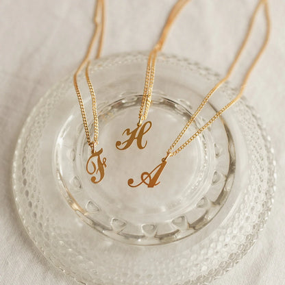 Old English Initial Pendant