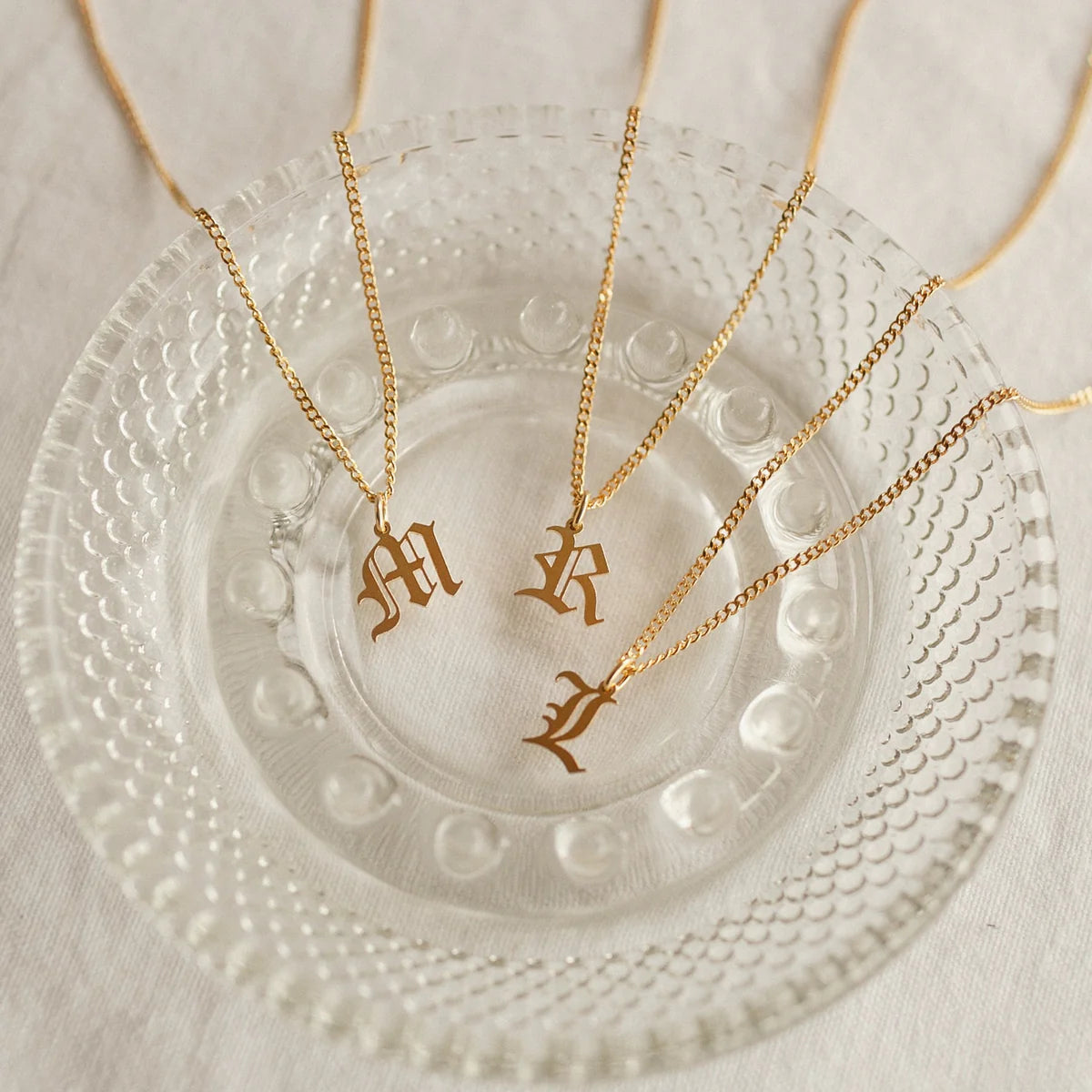 Old English Initial Pendant