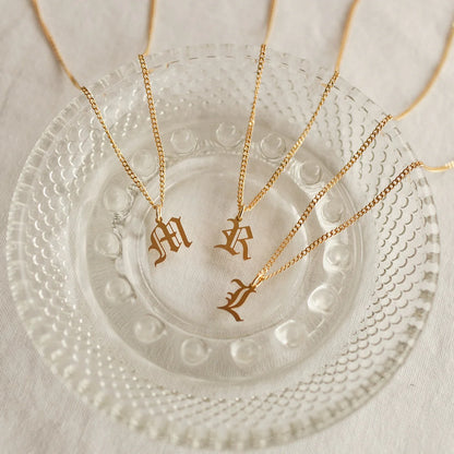 Old English Initial Pendant