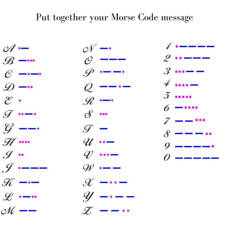 Unisex Morse Code Necklace