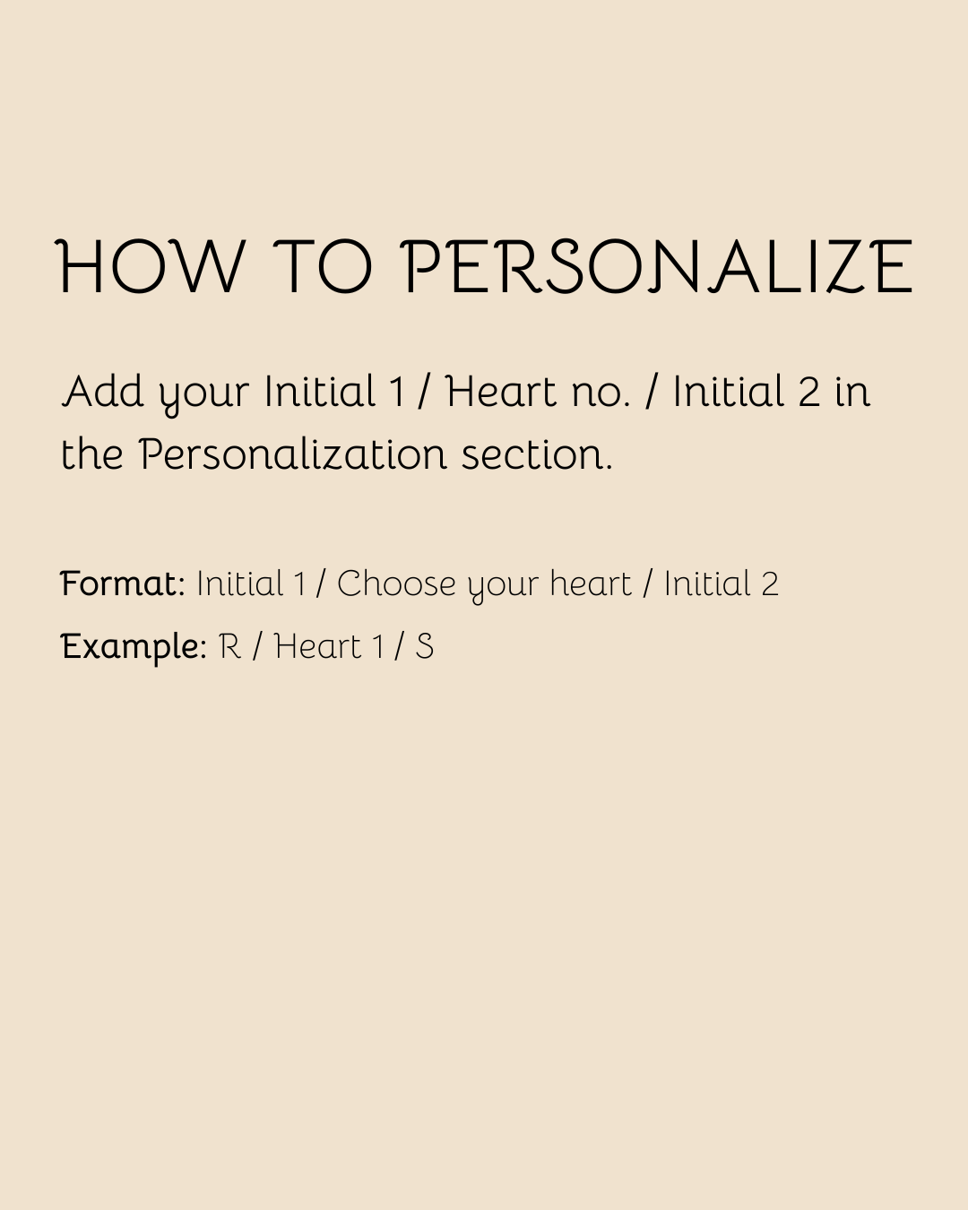 Personalized heart initial Morse code necklace customization guide showing how to choose two initials and a heart charm number erayajewel