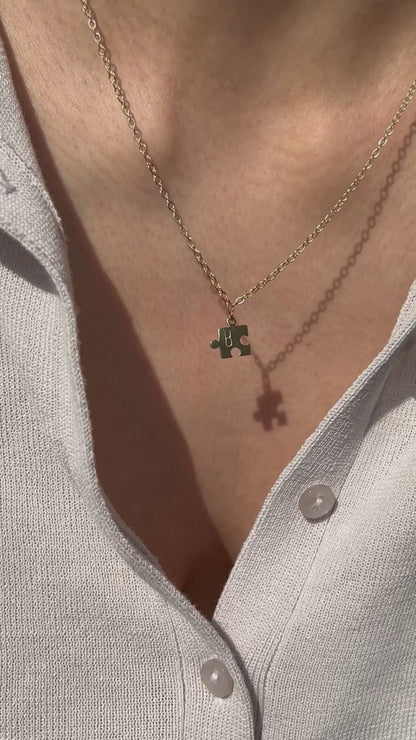 You Complete Me Puzzle Pendant