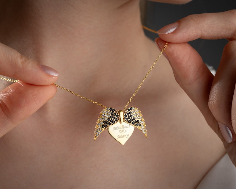 Angel Wing Heart Pendant
