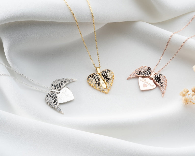 Angel Wing Heart Pendant