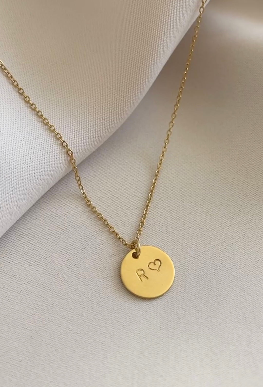 Heart with custom initial pendant