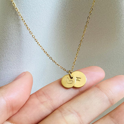Erayajewel heart & initial pendant 