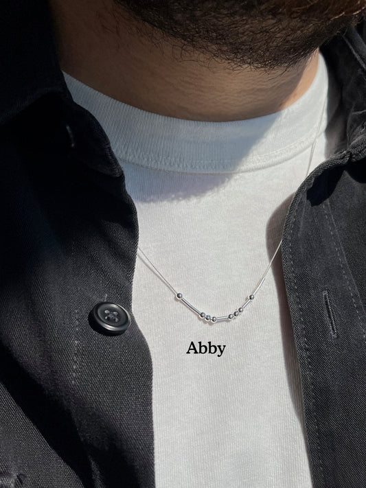Unisex Morse Code Necklace
