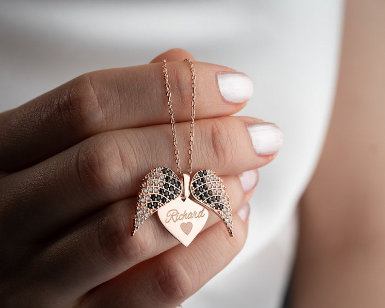 Angel Wing Heart Pendant