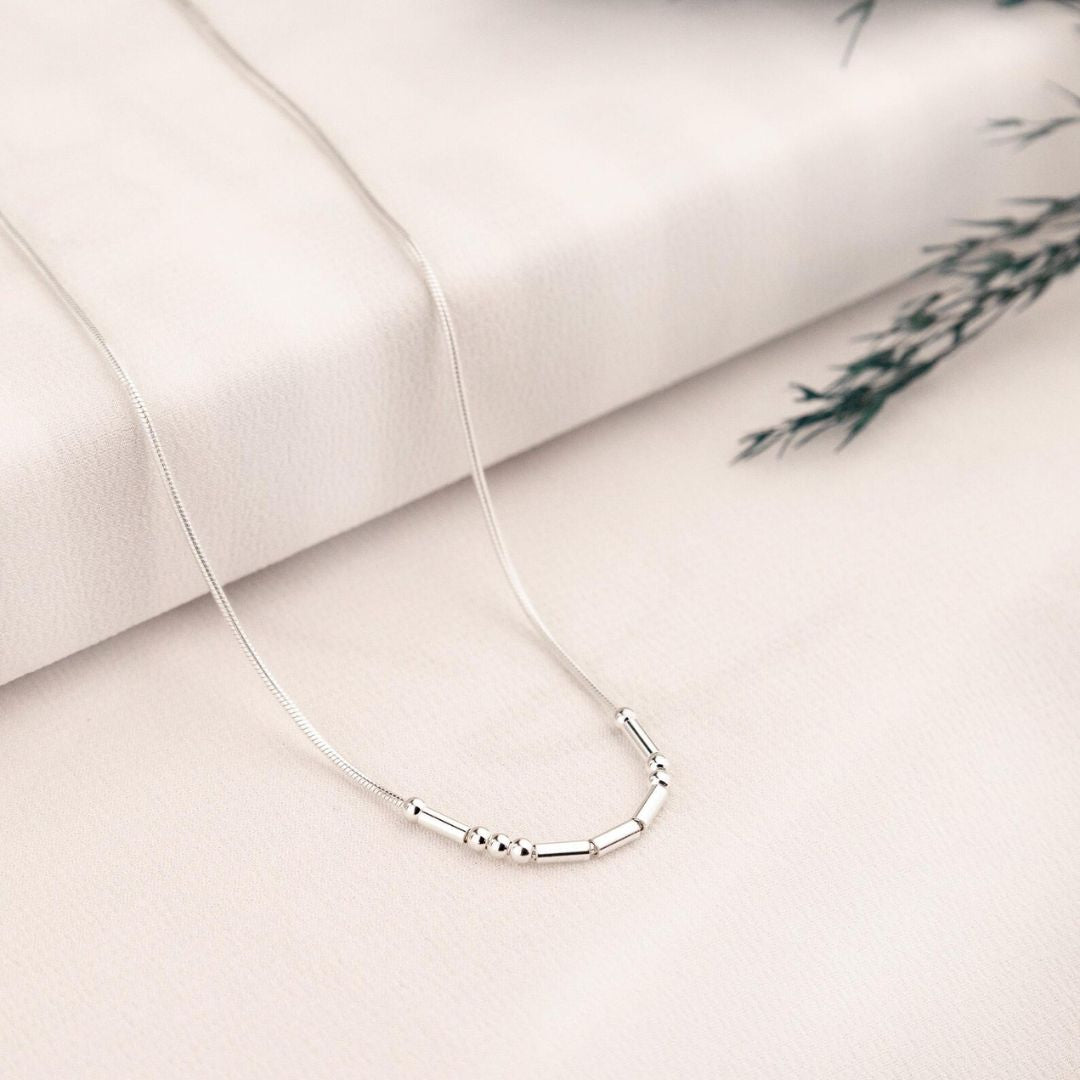 925 silver morse code necklace