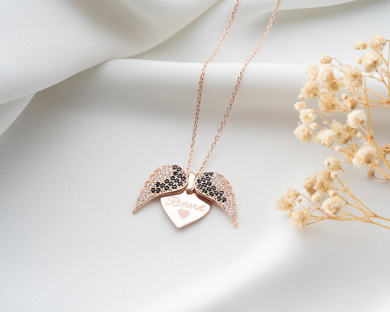 Angel Wing Heart Pendant