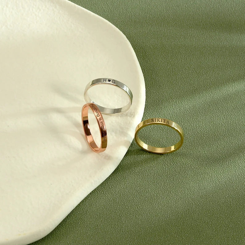 925 silver name ring