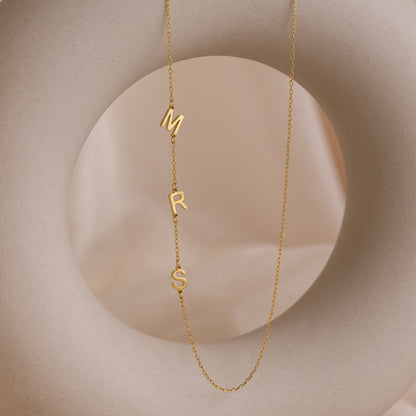 His & Her Forever Initials Necklace